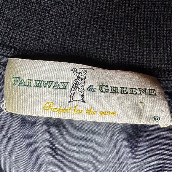 Fairway & Greene 100% Wool Black Quarter-Zip Golf Vest - Men’s Large - Lined EUC - Picture 3 of 6